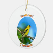 Gevederd Schat - Amerikaanse Goudvink Ornament (Links)