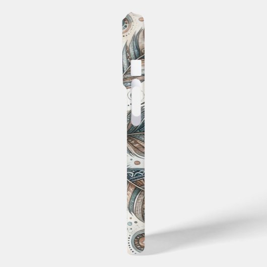 gevederde bloem Case-Mate iPhone case (Achterkant / Links)