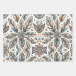 gevederde bloem inpakpapier vel