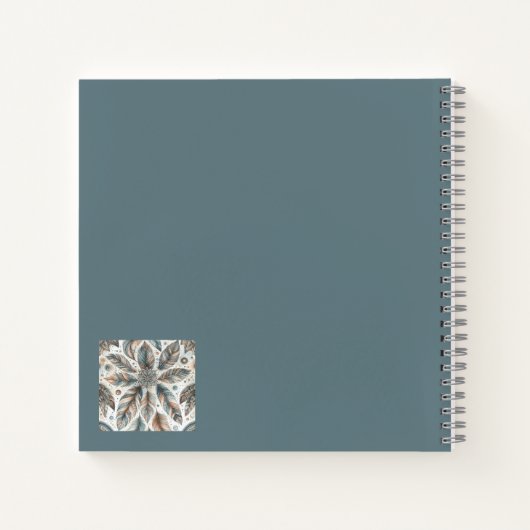 gevederde bloem notitieboek (Achterkant)