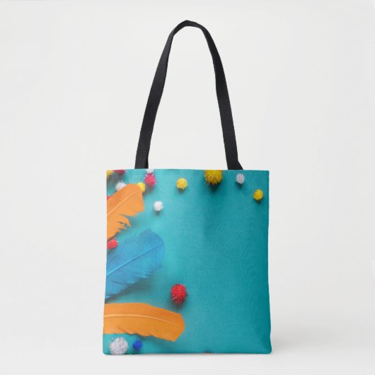 Gevederde Bloemen Tas (Voorkant)