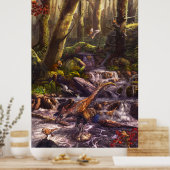 Gevederde dinosauriërs van Vroeg-Krijt China Poster (Keuken)