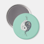 Gevederde Harmony Yin Yang Magnet (Voorkant / Achterkant)
