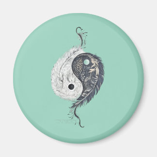Gevederde Harmony Yin Yang Magnet