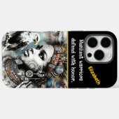 Gevederde krijger met een koninklijke adelaar Case-Mate iPhone case (Achterkant (horizontaal))