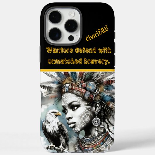 Gevederde krijger met een koninklijke adelaar Case-Mate iPhone case (Achterkant)