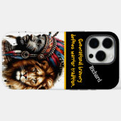Gevederde krijger met een leeuw Case-Mate iPhone case (Achterkant (horizontaal))