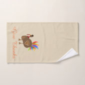 gevederde mannelijke kalkoen Thanksgiving badhandd Bad Handdoek (Handdoek)