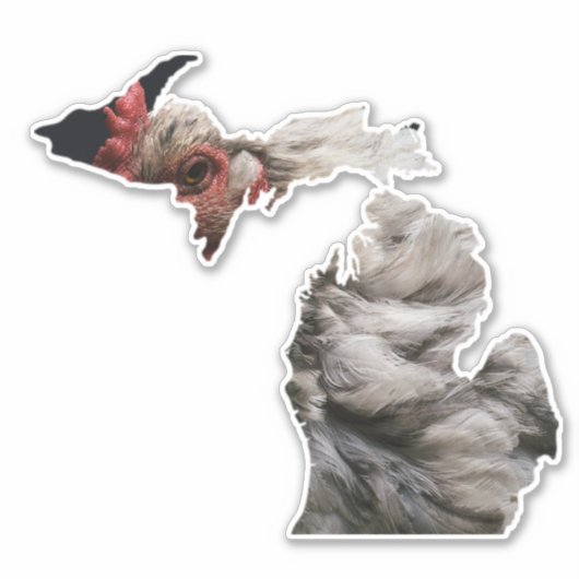 Gevederde Michigan Sticker (Voorkant)