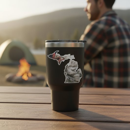 Gevederde Michigan Sticker