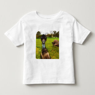 "Gevederde Onderbreking: De Grote Emu-Fotobombarde Kinder Shirts