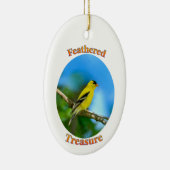 Gevederde Schat - Amerikaanse Goudvink Ornament (Rechts)