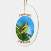 Gevederde Schat - Amerikaanse Goudvink Ornament (Links)
