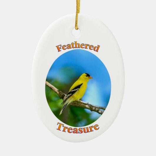 Gevederde Schat - Amerikaanse Goudvink Ornament (Voorkant)