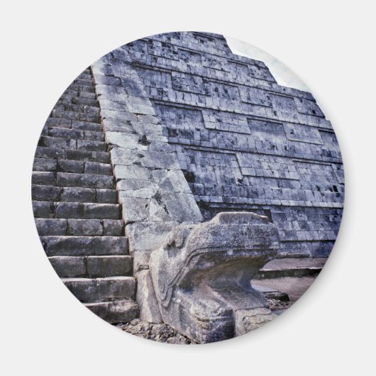Gevederde slang op El Castillo Magneet (Voorkant)
