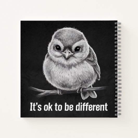 gevederde vogel notitieboek (Achterkant)