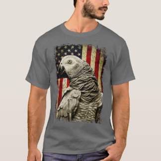 Gevederde Vriend Chic African Grey Parrot T-shirt 