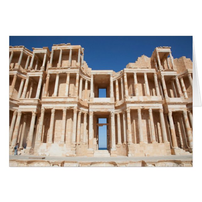Gevel en podium van Romeins amfitheater (Voorkant Horizontaal)