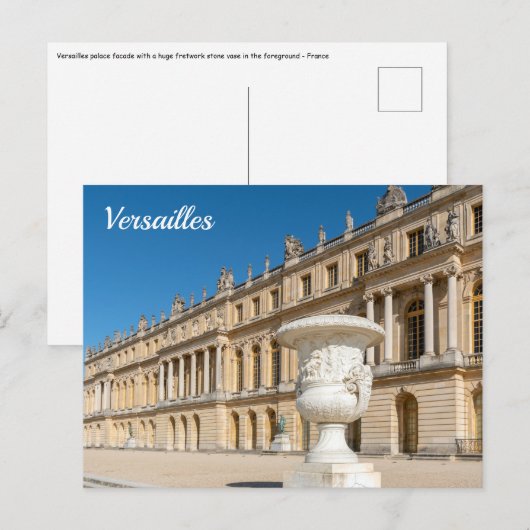 Gevel van Kasteel van Versailles - Frankrijk Briefkaart (Voorkant / Achterkant)