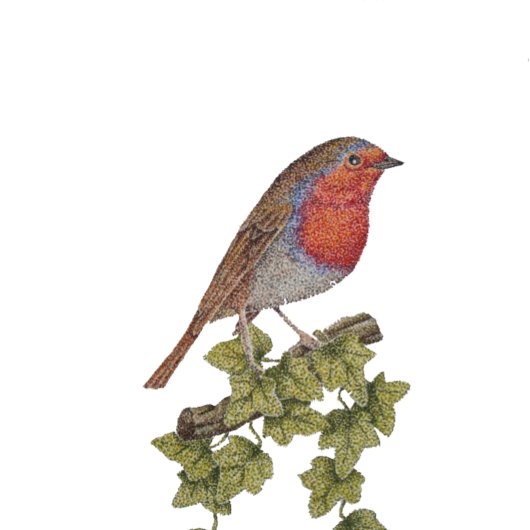 gevelde kerstboomboom robin ivy bladeren seizoensg cadeaupapier