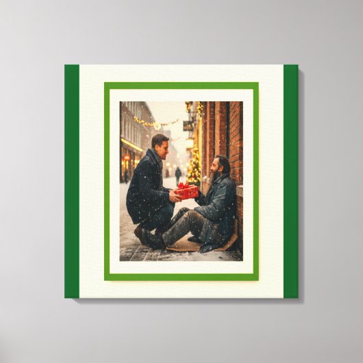 GEVEN IS LIEFDE KERSTBOODSCHAP CANVAS AFDRUK (Voorkant)