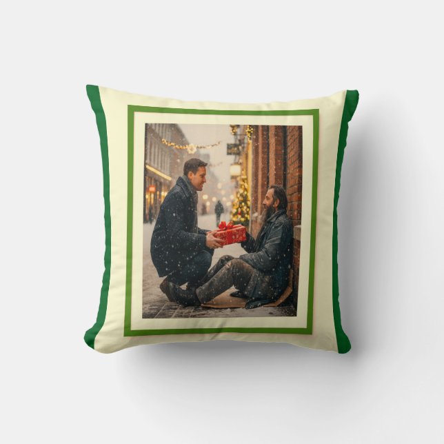 GEVEN IS LIEFDE KERSTBOODSCHAP KUSSEN (Voorkant)