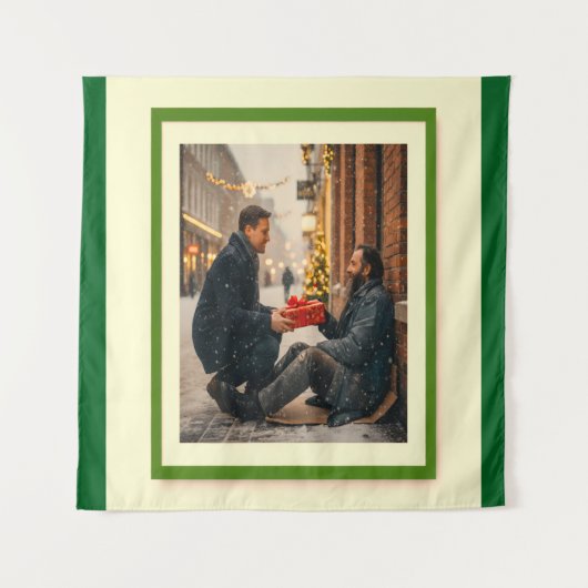 GEVEN IS LIEFDE KERSTBOODSCHAP WANDKLEED (Voorkant)