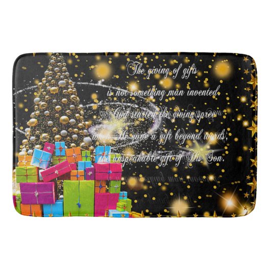 Geven van geschenken" Badmat – Vakantie Badkamer D (Voorkant)