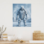 Geventileerde Ijsbeer Poster (Keuken)