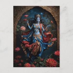 Gever van zegeningen goddelijke Kali Briefkaart