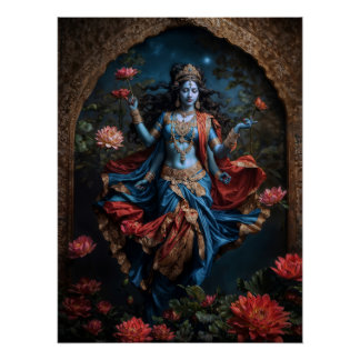 Gever van zegeningen goddelijke Kali Perfect Poster