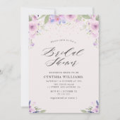 geverfd floreel paars lavender vrijgezellenfeest kaart (Voorkant)