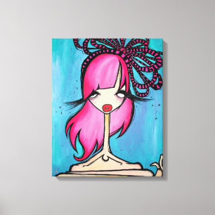 " geverfd" gestreken doek, 16x20 canvas afdruk