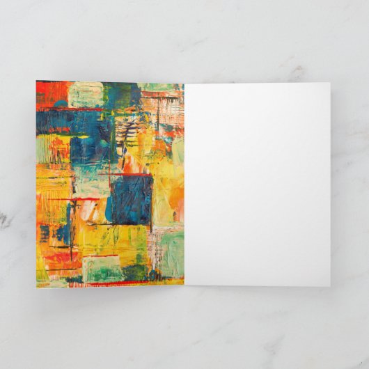 Geverfd hart, Thanksgiving Kaart (Binnen)