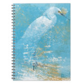 geverfd Snowy Egret Artwork | Spirisch notitieboek (Voorkant)