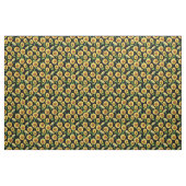 geverfd zonnebloem zwart stof (Fat Quarter)