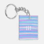 geverfde acrylband, roze Paars Sleutelhanger (Voorkant Links)