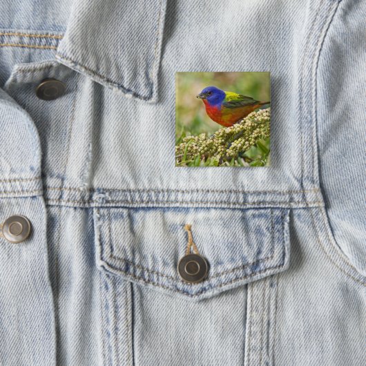 geverfde bundeling vierkante button 5,1 cm (In situ)