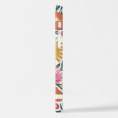  geverfde Florals Magenta Oranje naam iPhone Hoesje (Linkerkant)