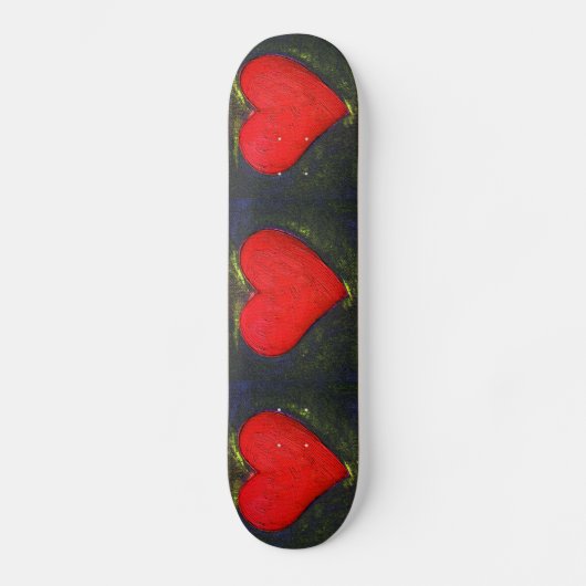 Geverfde Hart Skateboard (Voorkant)