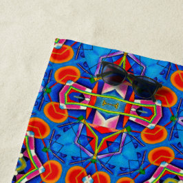 Geverfde kaleidoscoop met meerkleurige olie strandlaken