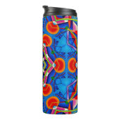 Geverfde kaleidoscoop met meerkleurige olie thermosbeker (Geroteerd rechts)