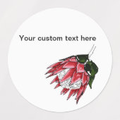 Geverfde Koning Protea labels (Design 2)