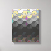 geverfde pastel- en donkere 3d-blokjes achtergrond canvas afdruk (Voorkant)