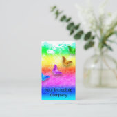 geverfde regenboogvlindervliegen visitekaartje (Staand voorkant)