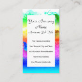 geverfde regenboogvlindervliegen visitekaartje (Achterkant)