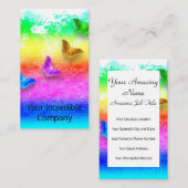 geverfde regenboogvlindervliegen visitekaartje (Voorkant / Achterkant)