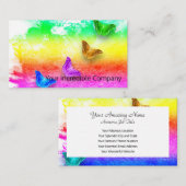 geverfde regenboogvlindervliegen visitekaartje (Voorkant / Achterkant)