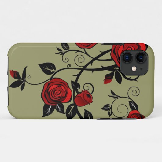 Geverfde Rozen Case-Mate iPhone Case (Achterkant (horizontaal))