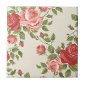  geverfde Rozen Tegeltje (Voorkant)